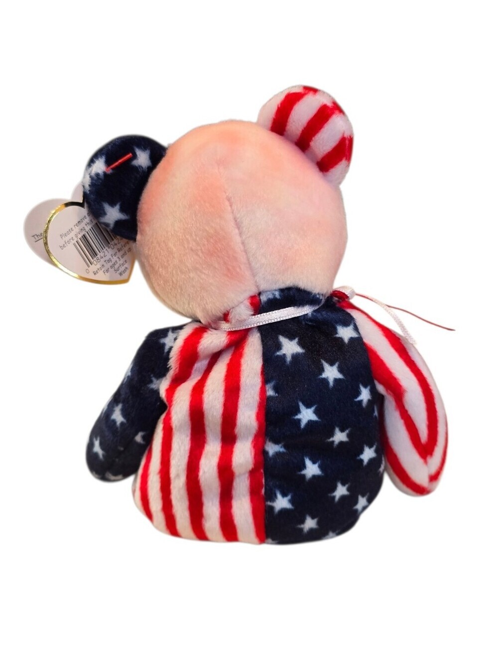 TY Spangle Bear Stars & Stripes Patriotic Beanie Baby - Picture 2 of 7